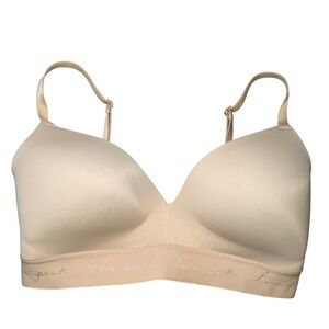 Victoria's Secret PINK Wear Everywhere Wireless Bra‎ Lightly Lined 32DD Nude